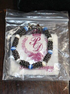 Premier Designs Beaded Bracelet with Moonglow Glass